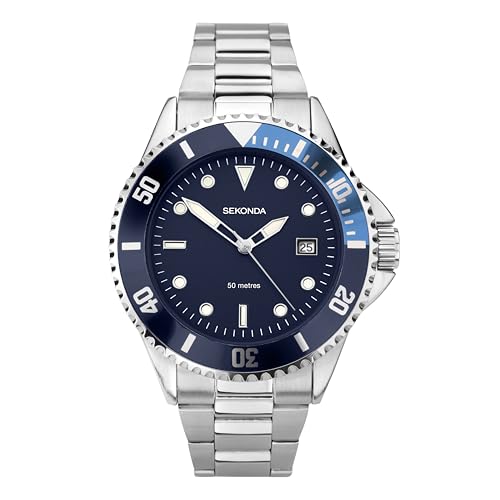Sekonda Men's Sports Watch, blue, Bracelet