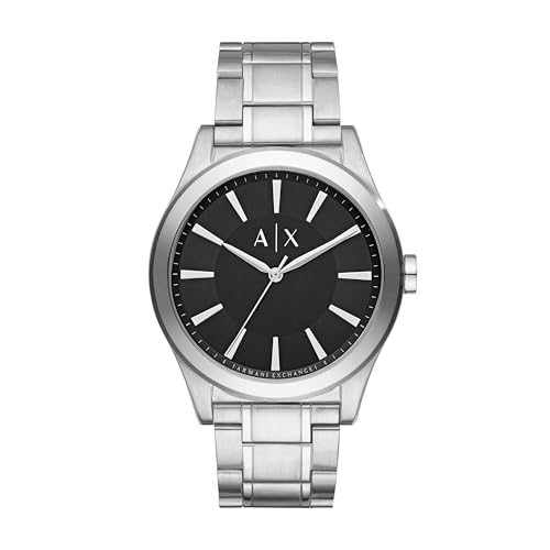 Armani Exchange Men's Three-Hand, Stainless Steel Watch, 44 mm Case Size