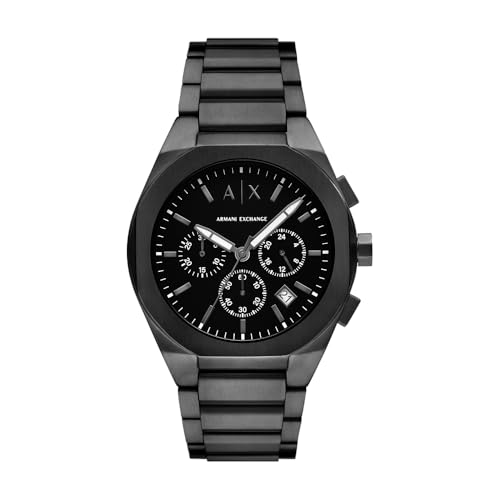 Armani Exchange Men's Analog Quartz Watch with Stainless Steel Strap AX4183, Black