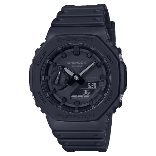 Casio Gents 45.40mm Quartz Watch with Black Analogue - Digital dial and Black Plastic/Resin Strap Strap GA-2100-1A1ER