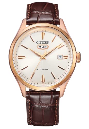 CITIZEN Men's Analogue Automatic Watch, Brown, Einheitsgr¶Ÿe, Strap.