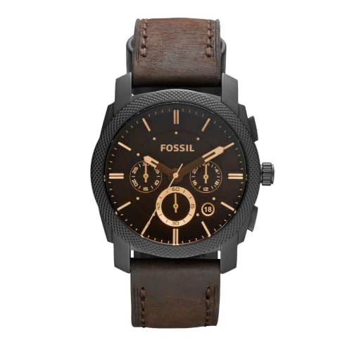 Fossil Blue Men's Watch, GMT Movement with Stainless Steel or Leather Strap