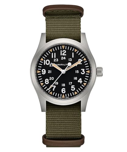 Hamilton Men's Khaki Field Mechanical Watch 42 mm Green/Black H69529933