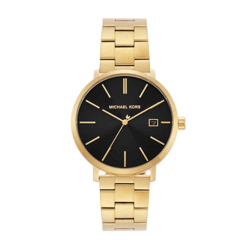 Michael Kors Blake Men's Watch Three-Hand Quartz Movement or Chronograph with Stainless Steel Strap, Gold and Black, MK9136-AMZUK