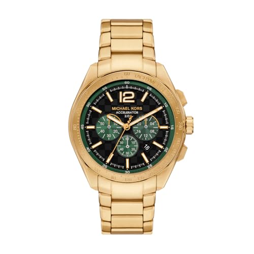 Michael Kors Men's Analog Quartz Watch with Stainless Steel Strap MK9177, Gold, bracelet