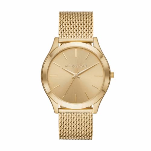 Michael Kors MK8625 Mens Slim Runway Watch, Gold Tone, 44MM, MK8625-AMZUK