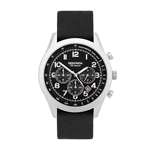Sekonda Mens Military Style Chronograph Watch (Black) 30064