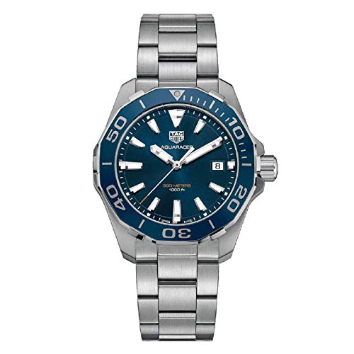 TAG Heuer Men's Steel Bracelet & Case Sapphire Crystal Swiss Quartz Blue Dial Analog Watch WAY111C.BA0928