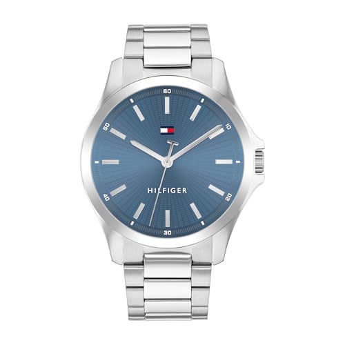 Tommy Hilfiger Three Hand Quartz Movement Watch for Men with Silver Stainless Steel Bracelet - 1710670