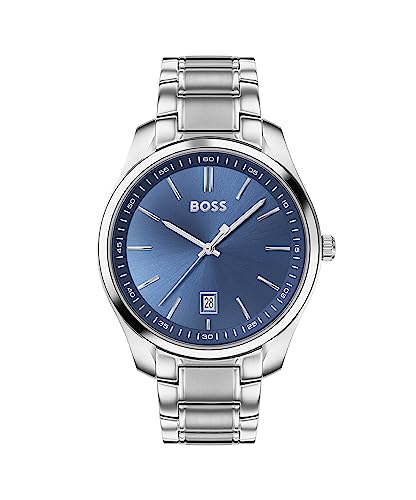 BOSS Analogue Quartz Watch for Men CIRCUIT Collection with Silver Stainless Steel Bracelet - 1513731
