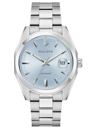 Bulova Men's Automatic Watch Surveyor Steel/Light Blue 96B469