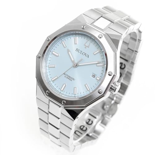 Bulova Men's Wristwatch Automatic Classic Steel/Light Blue 96B462