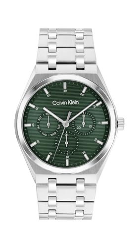 Calvin Klein Analogue Multifunction Quartz Watch for Men CK MOTION Collection with Silver Stainless Steel Bracelet - 25200521