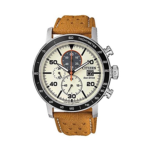 Citizen Eco-Drive Men's Chronograph Watch, Silver Tone, 44 mm, Strap