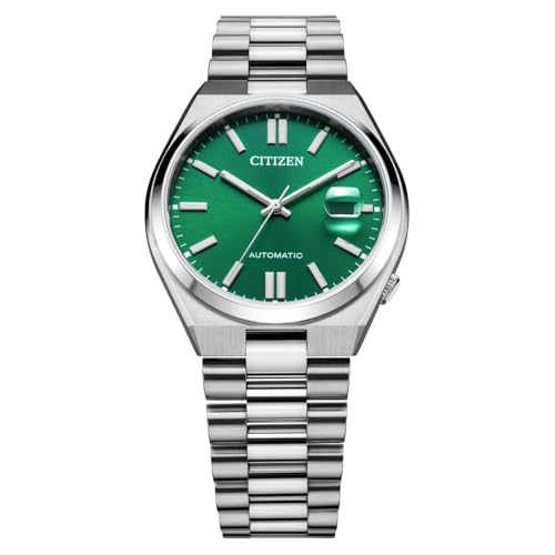 Citizen Men's Analogue Automatic Watch Tsuyosa, Green, One Size, Vintage