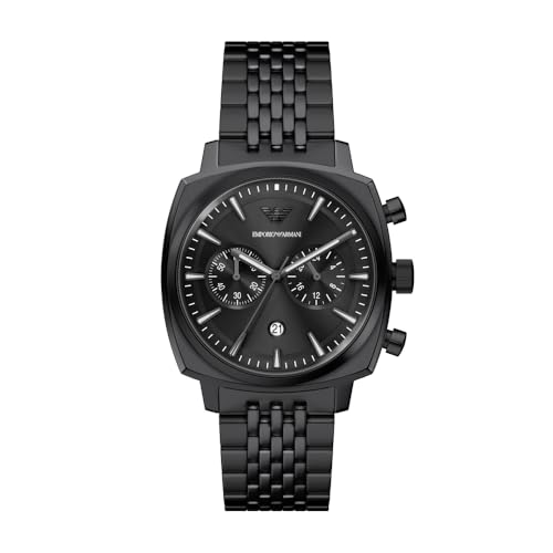 Emporio Armani Men's 40MM Black Stainless Steel Watch, AR11727