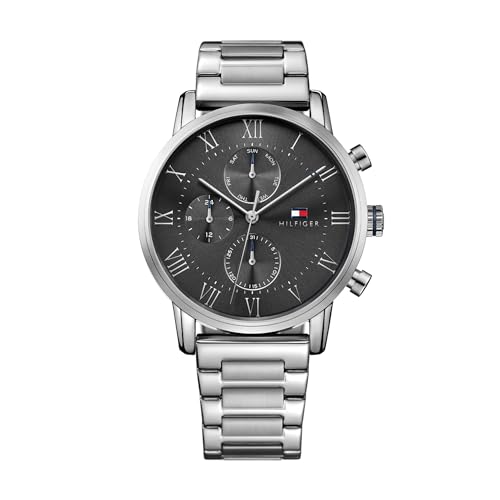 Tommy Hilfiger Analogue Multifunction Quartz Watch for Men with Silver Stainless Steel Bracelet - 1791397